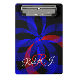 Minicarpeta De Pinza Red Revolving Accent Geometric Mini Clipboard