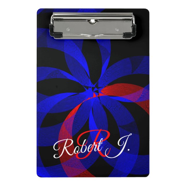 Minicarpeta De Pinza Red Revolving Accent Geometric Mini Clipboard (Anverso)