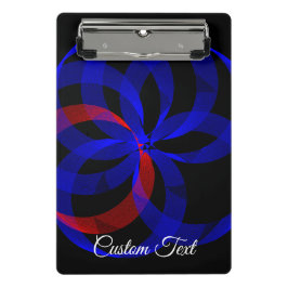 Minicarpeta De Pinza Red Revolving Accent Geometric Mini Clipboard