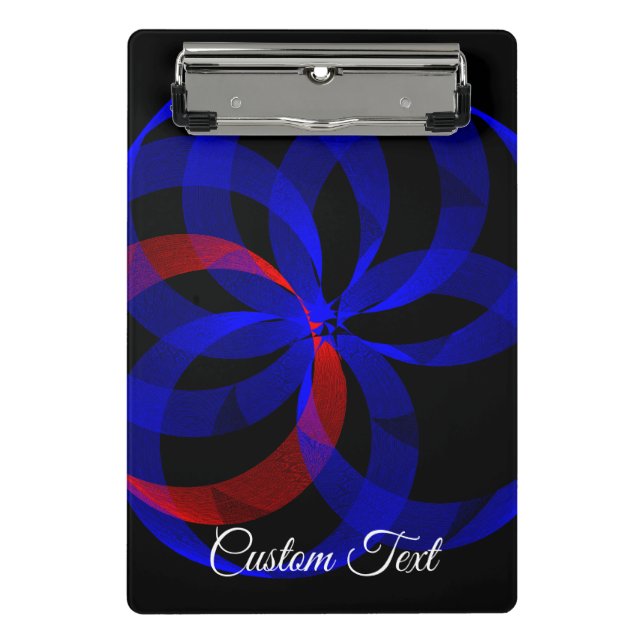 Minicarpeta De Pinza Red Revolving Accent Geometric Mini Clipboard (Anverso)