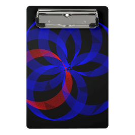 Minicarpeta De Pinza Red Revolving Accent Geometric Mini Clipboard