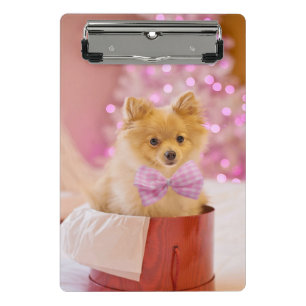 Minicarpeta De Pinza Regalo de cachorro de perro de Navidad