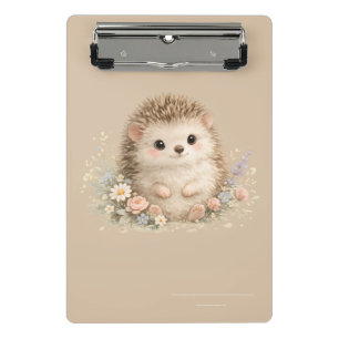 Minicarpeta De Pinza Regalo floral Cottagecore de erizo Kawaii