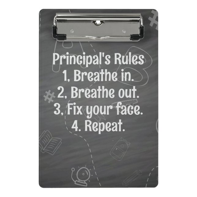 Minicarpeta De Pinza Reglas principales de la escuela Personaliza "arre (Anverso)