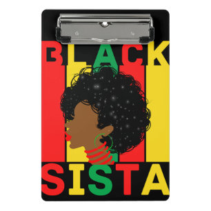 Minicarpeta De Pinza Reina negra Melanin Mujer Sista Amor