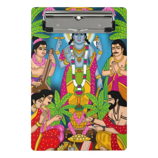Minicarpeta De Pinza Reloj de pared del Señor Satyanarayan (Anverso)
