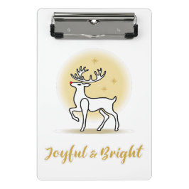 Minicarpeta De Pinza Reno de Navidad Alegre y Brillante
