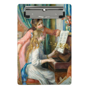 Minicarpeta De Pinza Renoir Dos Niñas en el Piano Imprimir Música Arte