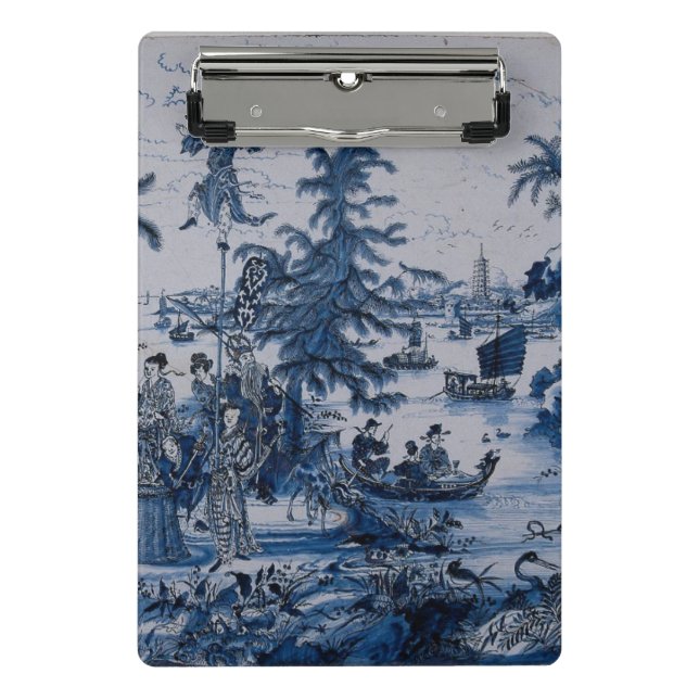 Minicarpeta De Pinza Repro Chinoiserie Delft Blue and White Tile (Anverso)