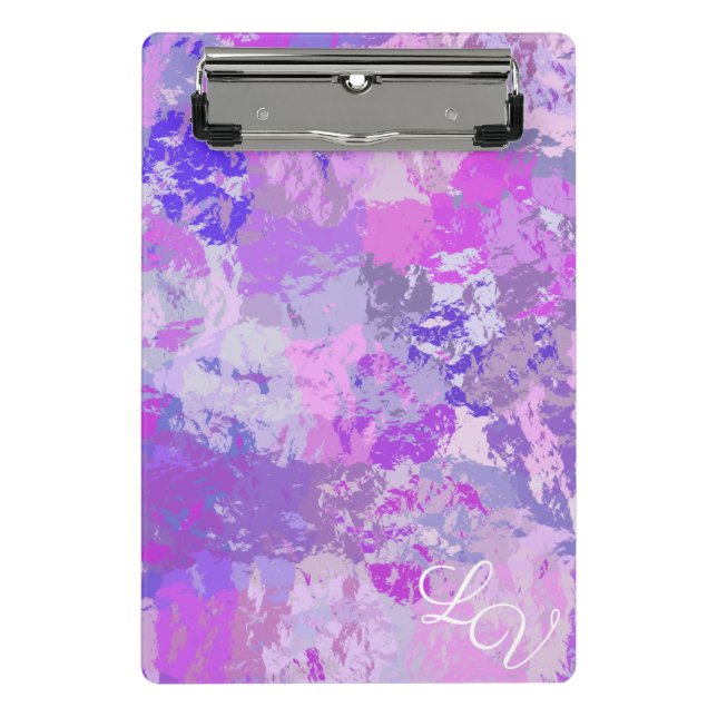 Minicarpeta De Pinza Resumen de moda Camo Pink Purple Blue (Anverso)