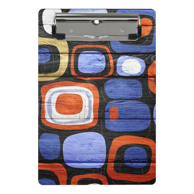 Minicarpeta De Pinza Resumen moderno Aspecto de madera Pastel (Anverso)