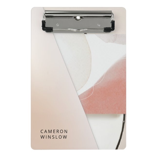 Minicarpeta De Pinza Resumen moderno neutro de tono terrestre (Anverso)