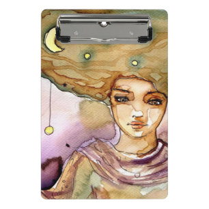 Minicarpeta De Pinza Retrato y mujer abstractos del bonito