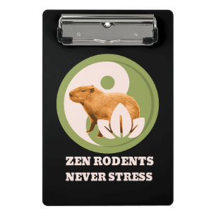 Minicarpeta De Pinza Roedores Zen Nunca Estrés Humor de Capybara