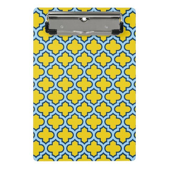 Minicarpeta De Pinza Rojo azul amarillo y bebé, Entramado, Quatrefoil (Anverso)