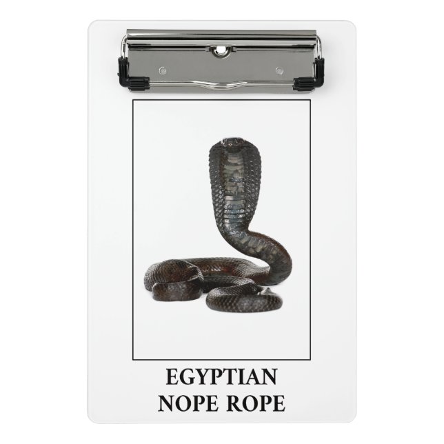 Minicarpeta De Pinza Rope egipcio Nope - Peligro de serpiente Cobra (Anverso)