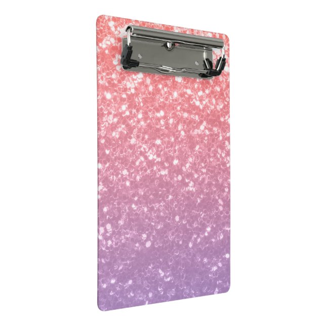 Minicarpeta De Pinza Rosa de lavanda morada chispeante chispas purpurin (Angular)