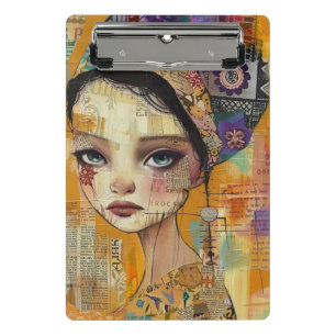 Minicarpeta De Pinza Rostro de Collage de Álbum Antiguo (4)