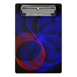 Minicarpeta De Pinza Rotating Blue Accent Geometric Mini Clipboard