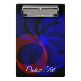 Minicarpeta De Pinza Rotating Blue Accent Geometric Mini Clipboard