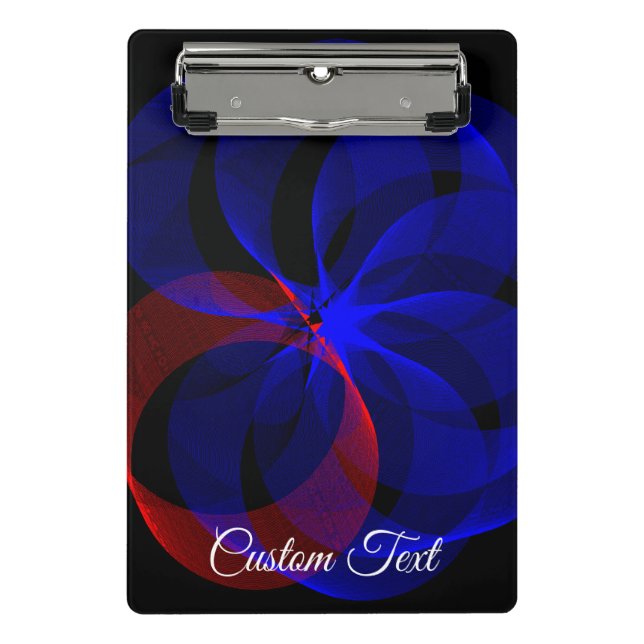 Minicarpeta De Pinza Rotating Blue Accent Geometric Mini Clipboard (Anverso)