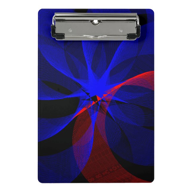 Minicarpeta De Pinza Rotating Blue Accent Geometric Mini Clipboard (Anverso)