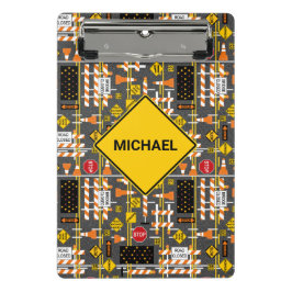 Minicarpeta De Pinza Rótulos de construcción de carreteras