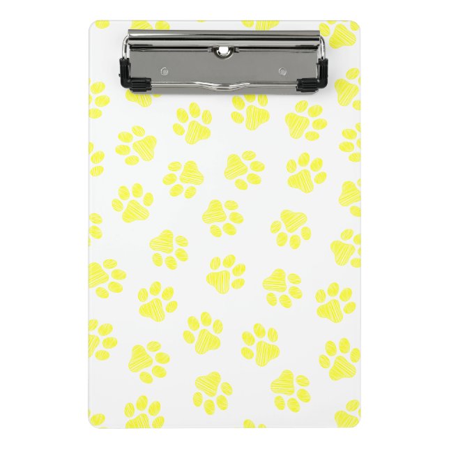 Minicarpeta De Pinza Rutas de perro, garras de perro, patas amarillas (Anverso)