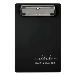Minicarpeta De Pinza Salón de maquillaje moderno estilo cabello negro
