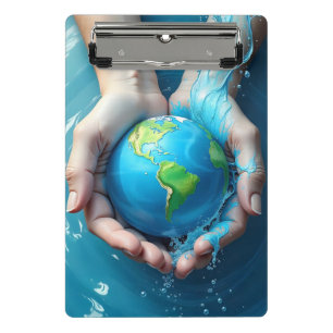 Minicarpeta De Pinza “Salva la Tierra Planeta Agua