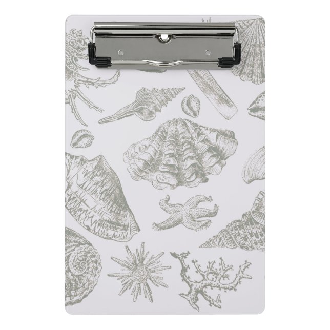 Minicarpeta De Pinza Seashell Soft Antique Art Beach Shells (Anverso)