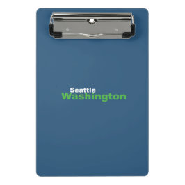 Minicarpeta De Pinza Seattle, Washington Mini Clipboard