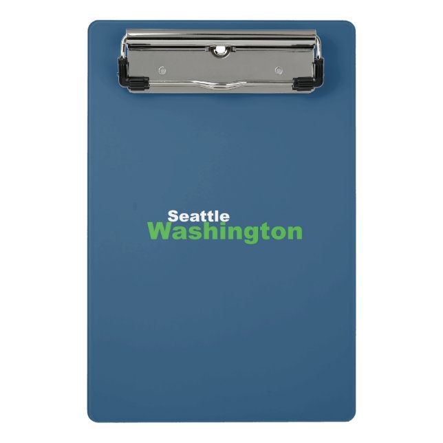 Minicarpeta De Pinza Seattle, Washington Mini Clipboard (Anverso)