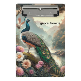 Minicarpeta De Pinza Selva Tropical con Pavo Real