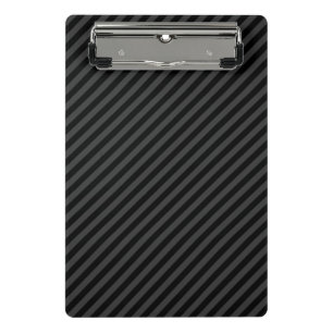 Minicarpeta De Pinza Sencilla franjas diagonales negras y negras