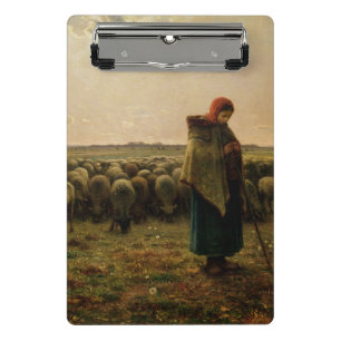 Minicarpeta De Pinza Shepherdess con su multitud, 1863