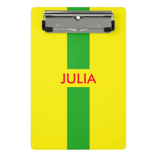 Minicarpeta De Pinza Simplemente estriba hierba verde + su nombre / ide (Anverso)