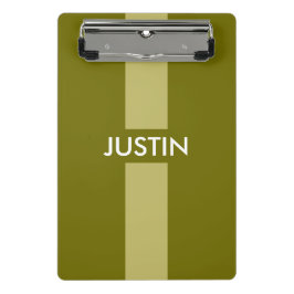 Minicarpeta De Pinza Simplemente estriba verde oliva + su nombre / idea