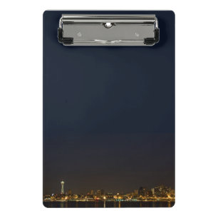 Minicarpeta De Pinza Skyline Seattle de noche