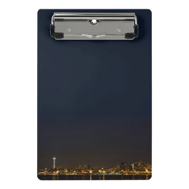 Minicarpeta De Pinza Skyline Seattle de noche (Anverso)