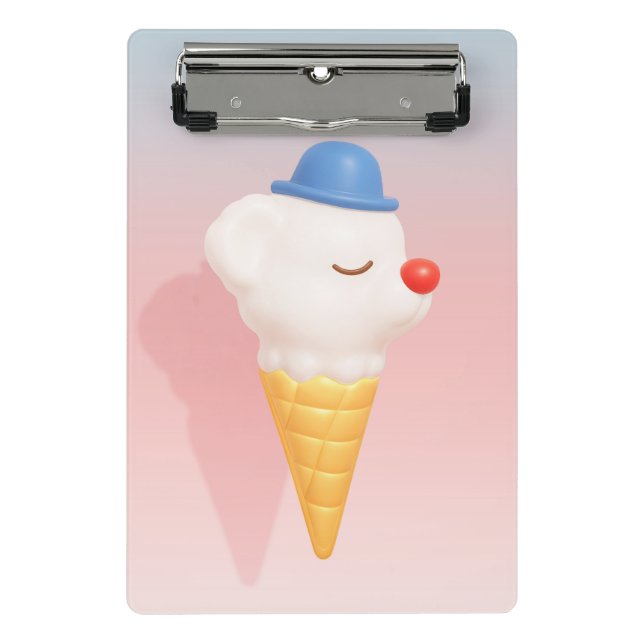 Minicarpeta De Pinza Smiley Cone: 3D Cute Dog Ice Cream Character Art (Anverso)
