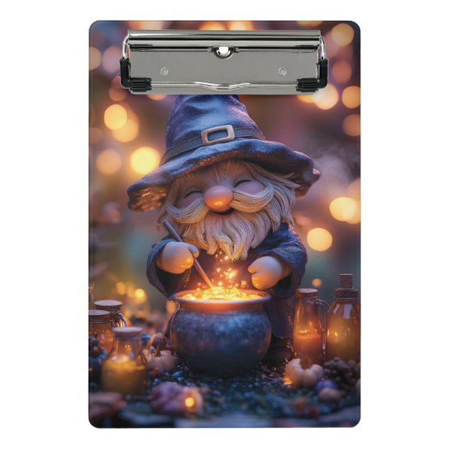 Minicarpeta De Pinza Sonriente Gnome Stirring Magic Pot (Anverso)