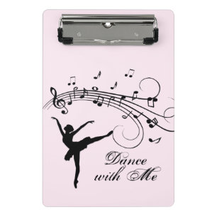 Minicarpeta De Pinza Sorprendente bailarina bailando con música rosa