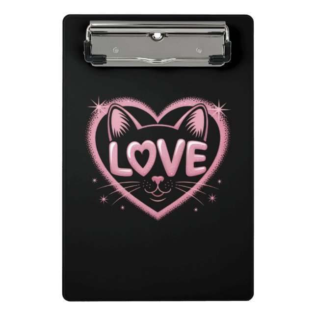 Minicarpeta De Pinza Sparkling Cat Love (Anverso)