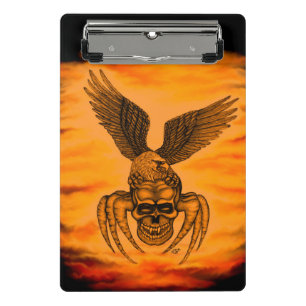 Minicarpeta De Pinza Spiderskull con águila