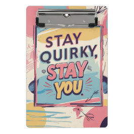 Minicarpeta De Pinza Stay Quirky Stay You Colorful Mini Clipboard