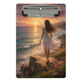 Minicarpeta De Pinza Sunset Ocean Aesthetic Photo Enlargement