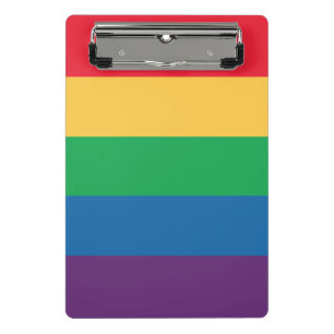 Minicarpeta De Pinza Tablero del orgullo de la bandera del arco iris
