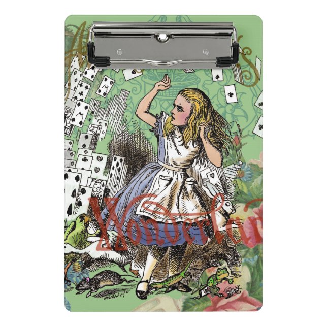Minicarpeta De Pinza tarjetas alice conejo de sombrerero de wonderland (Anverso)