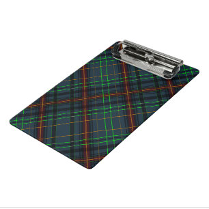 Minicarpeta De Pinza Tartan en azul, naranja, verde... ... En
